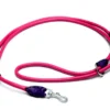 Timely Dressurline i rundsyet læder pink med krystaller 10 mm