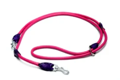 Timely rundsyet dressurline Pink kalveskind 12 mm (krom med glimmer)