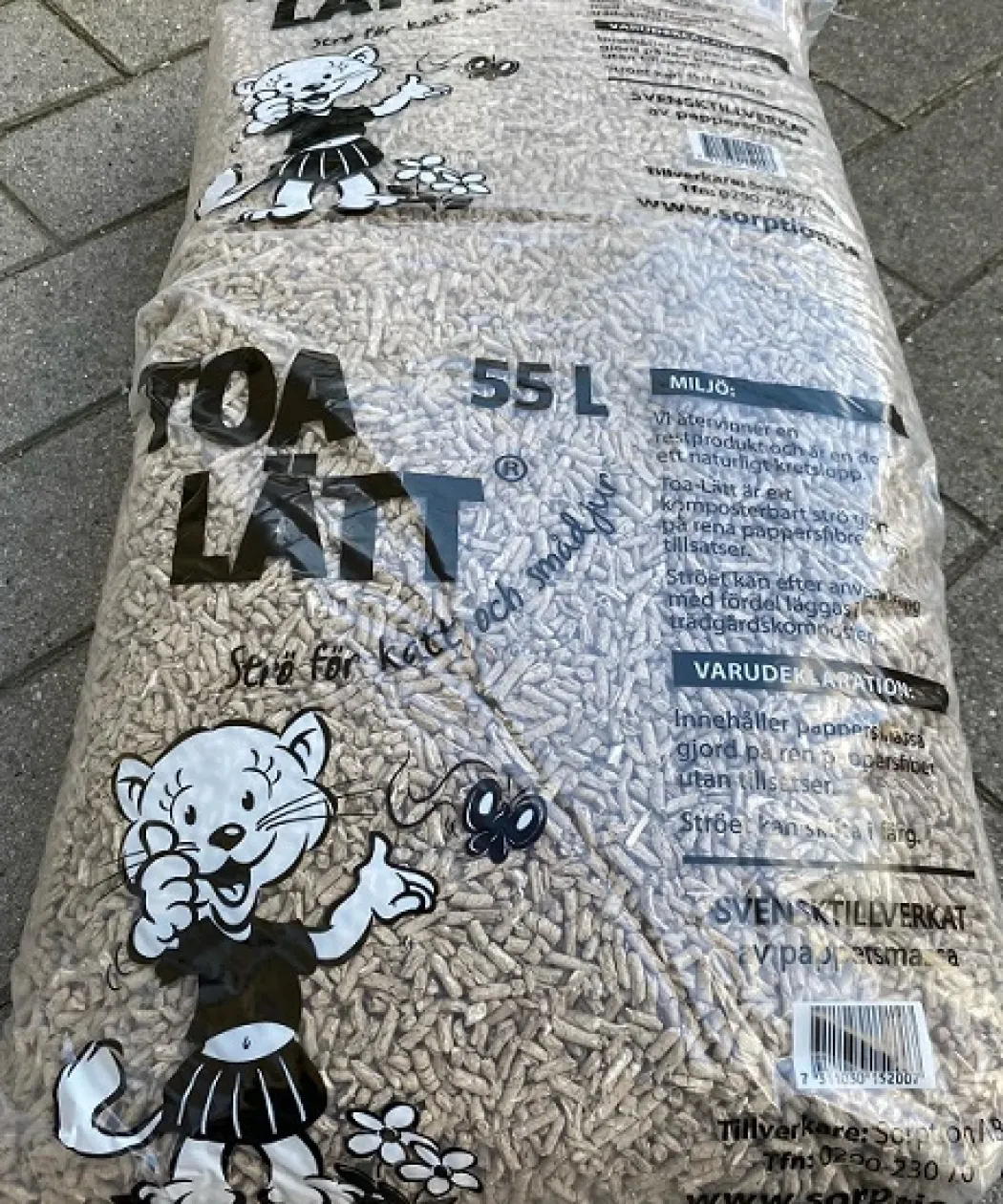 TOA-LÄTT Kattestrø - Kattegrus 55 liter