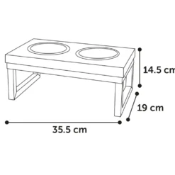 Tommy Twin Feeder Set med stand 370 ml
