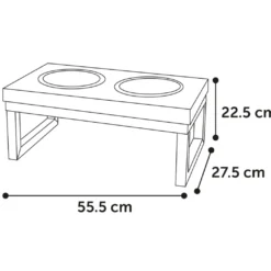 Tommy Twin Feeder Set med stand 1600 ml