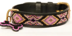 Zinj Ombima halsbånd Large Pink - håndlavet hundehalsbånd
